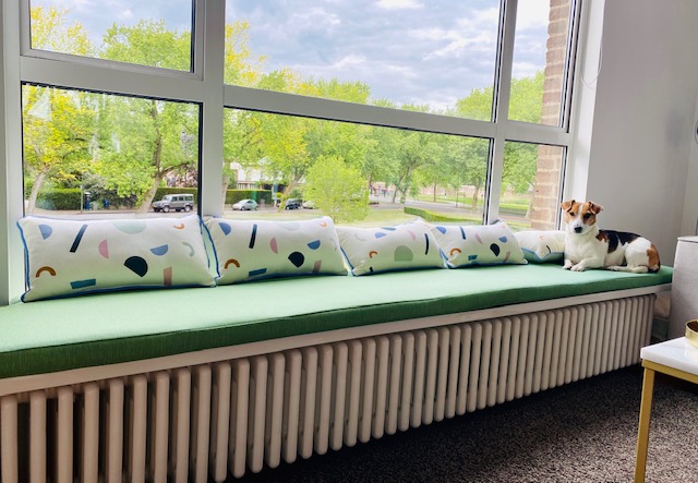 maatkussen op vensterbank